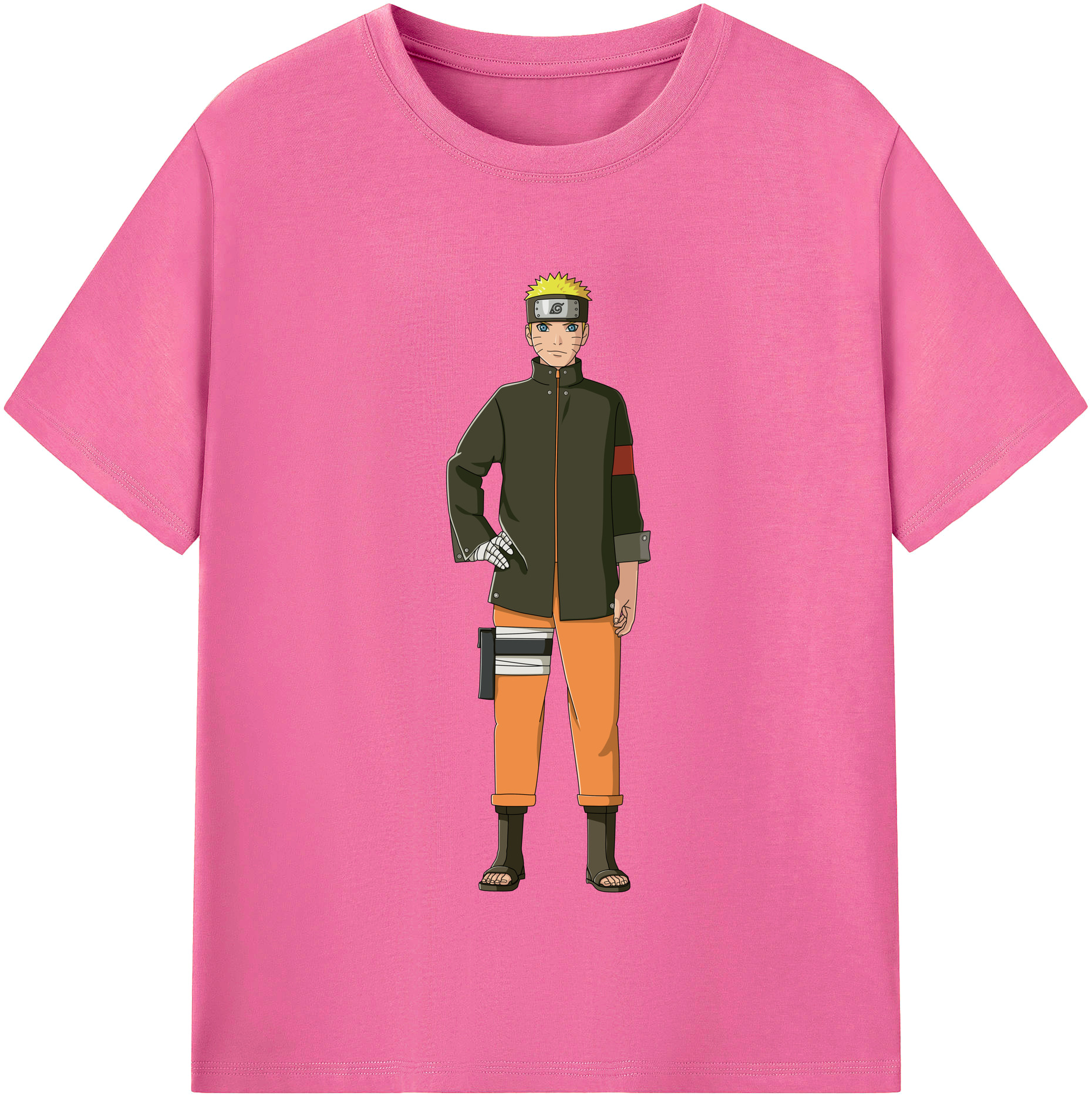 （画像用） NARUTO -ナルト- うずまき ナルト Uzumaki Naruto レディースカジュアルプリントTシャツ（綿100％）